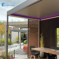 Pergola extérieure de luxe Sweet Home en aluminium thermolaqué sur mesure avec accessoires complets pour terrasse et balcon