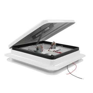 Prix abordable, hotte de ventilation de toit 12V, ventilateur de toit pour camping-car, ventilateur de toit manuel en ABS avec deux ventilateurs d'évacuation, 350x350mm - Product Image 4