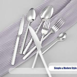 High Quality Morden Silver Forged <b>Flatware</b> Set,cutlery Dinnerware Tableware for Wedding - Product Image 5