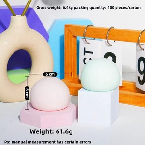 ลูกบอลคลายเครียดยอดนิยมขายดีบนอินเทอร์เน็ต ของเล่นจิ๋วแบบ DIY บีบได้ ผลิตจากวัสดุ TPR สีพื้น ผลิตในมณฑลเจ้อเจียง - Product Image 4
