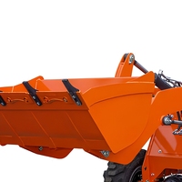 SRY Electric Mini Wheel Loader 4WD 0.2m Bucket 3KW Daya Putar Pendek untuk Kebun Pertanian Peternakan