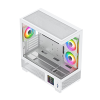 H6 Deux Côté Verre Trempé Vue Panoramique Peak Performance Ordinateur Cas Micro ATX HD USB3.0 Pc Gamer Cas Avec Écran D'affichage