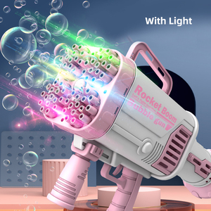 Juego al aire libre para niños <span class=keywords><strong>Summy</strong></span> Blower Boom Big Bubbles Machine Maker Light Flash 64 Hole Launcher Bazooka Rocket Bubble Gun - Product Image 2