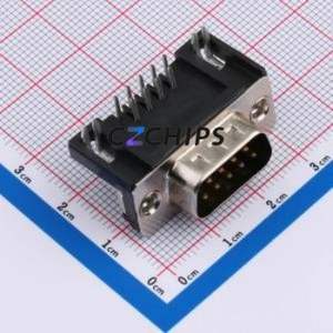 X0309WT17B1H D-Sub/VGA Connector Bent Lead Through Hole Connector Standard D-Sub Male 9P Right Angle Insert - Product Image 1