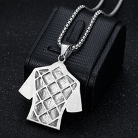 Collier Pendentif Hip Hop Star de Football Cristiano Ronaldo Neymar, Numéro 7 Portugal en Acier Inoxydable Doré, Perle et Cristal Dorés