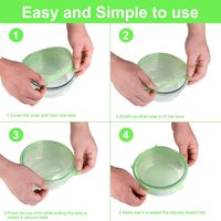 Couvercle extensible réutilisable de couverture de silicone de catégorie comestible pour garder la nourriture fraîche