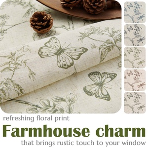 Rideaux en lin doublés JINCHAN éco-responsables, draperies florales double épaisseur, isolation thermique de qualité professionnelle <span class=keywords><strong>pour</strong></span> complexes haut de gamme - Product Image 4