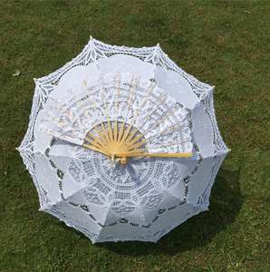 P261-Parasol de décoration pour petits enfants, accessoires de parasol en <span class=keywords><strong>dentelle</strong></span> blanc <span class=keywords><strong>ivoire</strong></span> pour mariée mariage, contrôle manuel pour enfants - Product Image 4