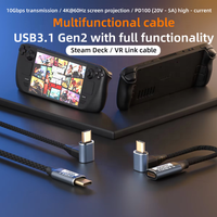 Câble d'extension USB C 3.1 Gen2 10 Gbps 5A PD 100W Type C vers C QC4.0 3.0 Câble de charge rapide pour MacBook Pro Câble vidéo 4k 60Hz
