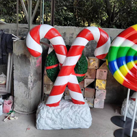 Décoration de Noël en Fibre de Verre Taille Réelle, Motif Grappe de Canne à Sucre, Étanche, Résistante aux UV, Durable – Vente Chaude Directe Usine