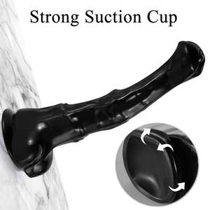 Pferde-<span class=keywords><strong>Dildo</strong></span> 25 cm Weiches Realistisches Silikon/TPE mit Starken Saugnäpfen Wasserdichtes Erwachsenen-Analsex-Spielzeug für Frauen Männer Schwule - Product Image 2