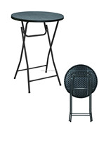 Table à manger pliable moderne de 80 cm, imperméable, portable, en plastique, avec cadre thermolaqué, résistant à la rouille, meubles de salle à manger