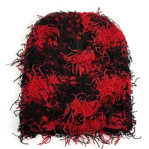 Venda quente Rosto Completo Capa Um Buraco Balaclava Designer Knit Hat Grassy Beanie Esqui De Inverno Mas
