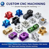 Boîtier d'actionneur en aluminium 6061 7075 usiné OEM, usinage CNC, coque à bride filetée pour assemblage de transmission de joint robotique servo