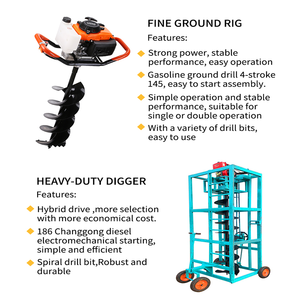 Petite foreuse portable diesel agricole Tarière universelle pour terre au sol à essence Perceuse diesel - Product Image 3