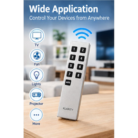 Nouvelle télécommande intelligente sans fil RF universelle à 6/7/8/9 boutons argentée pour maison intelligente avec longue portée