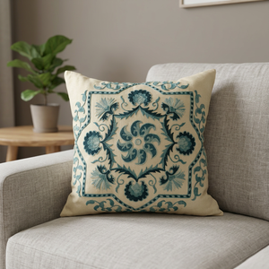 Nouveau design carré en coton brodé de motifs floraux décoratif taies d'oreiller pour la maison, l'hôtel et l'hôpital vente en gros - Product Image 3
