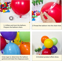 Kit d'arche de ballons arc-en-ciel en gros pour fournisseur de fêtes depuis 15 ans, guirlande de ballons colorés en latex pour fête, arche de ballons pour la rentrée scolaire