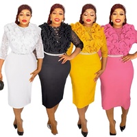 Nouvelle Robe Africaine Élégante Taille Haute Grande Taille pour Femmes Européennes, Robes Imprimées, Robes de Style Africain