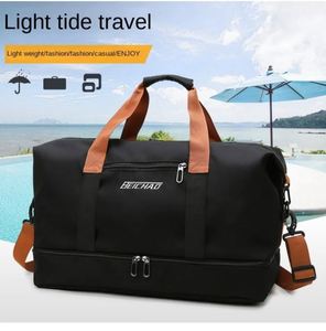 Custom Logo Modern Large Capacity Color Nylon Waterproof Duffel <b>Bag</b> Shoes Compartment Sports Dry <b>Wet</b> Separation Unisex Weekend - Product Image 2