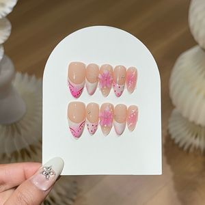 Pegatinas de <span class=keywords><strong>Uñas</strong></span> con Cuentas de Vidrio, Efecto Ojo de Gato, Degradado Rosa Nude, que Realzan la Piel Clara - Product Image 6