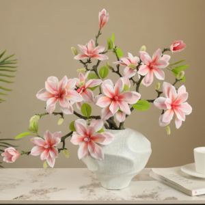 Flor Artificial Real Touch de alta calidad, flor <span class=keywords><strong>Yulan</strong></span>, <span class=keywords><strong>Magnolia</strong></span> para decoración del hogar, pieza central de mesa, decoración de boda - Product Image 1