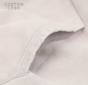 Sudadera con capucha de lavado ácido Fabricante de ropa para hombre Moda de invierno Impresión de peso pesado personalizada Cremallera 3D de gran tamaño Cremallera bordada - Product Image 5