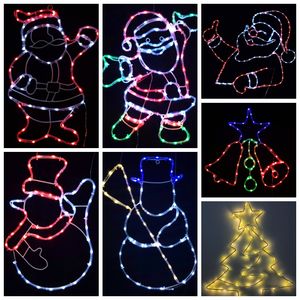 Marco de acero LED impermeable para exterior, Papá Noel, Navidad, fiesta, decoración, figuras, luces de cuerda - Product Image 3