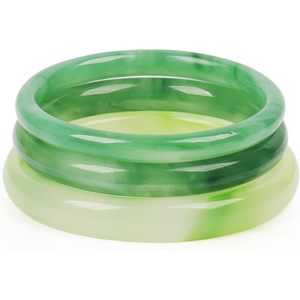 Bozamba Natural Jade <b>Bangle</b> Bracelet <b>Set</b> For Women Gift Jewelry Healing Wealth Luck Green Stone <b>Bangles</b> 3 Pcs - Product Image 1