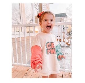 Combinaisons oversize imprimées automne-hiver 2021, patchwork, manches contrastées, barboteuse bébé - Product Image 1