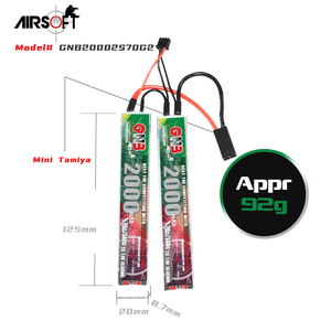 GNB GAONENG 2000MAH 2S 7.4V 70C 140C RC แบตเตอรี่ลิโป้ แอร์ซอฟท์มินิ ทามิยะคอนเนคเตอร์ - Product Image 3