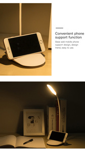 Portable USB Powered Modern ABS Rectangle LED <b>Table</b> Lamp Touch Control Adjustable Color Temperature Dimmable for <b>Study</b> - Product Image 4