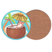 Sous-verre en bois MDF personnalisé, écologique, motif dessin animé, pour café, bière, boissons, impression couleur HD, échantillons gratuits