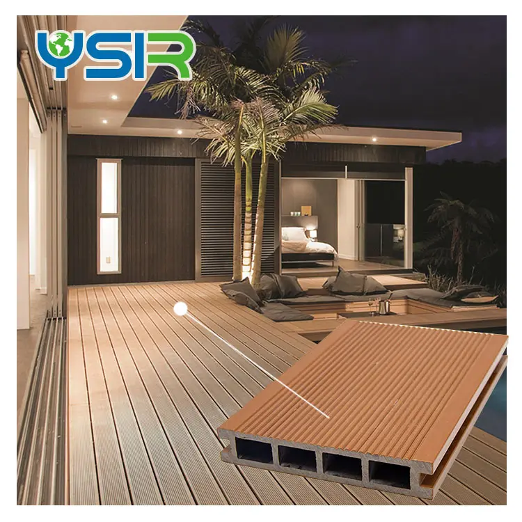 Outdoor WPC Material Wood Plastic Composite Embossing Decking Board wpc decking