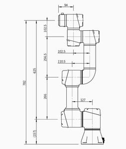 Robot collaboratif AUBO-i3H à 6 axes, capacité de charge de 3 kg, portée de 782 mm pour l'assemblage et la manutention de matériaux AUBO-CB - Product Image 5