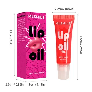 New Recommended Strawberry Fruit Lip Honey Moisturizing Mirror Liquid Lipstick Color Changing Lip Protection Oil