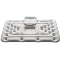 Table de bière gonflable de piscine rangée flottante avec 28 trous de tasse radeau de salon flottant pour fête d'adulte