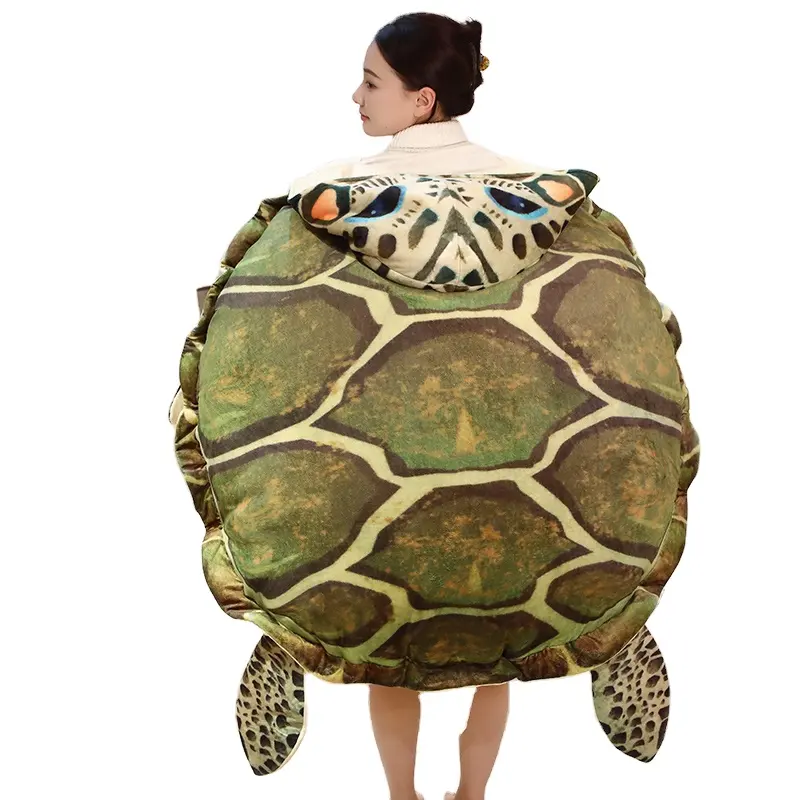 Turtle plush pillow 100cm stuffed animals toy wearable turtle shell plush pillow soft turtle pillow decor gift