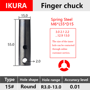 Stuka IKURA BARTOP 15 #   20 #   25 #   Kẹp giữ thanh tự động bằng thép lò xo - Product Image 2