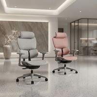Chaise de bureau ergonomique moderne avec dossier haut en maille, pivotante, confortable, avec accoudoirs, pour le bureau à domicile, pour un confort optimal
