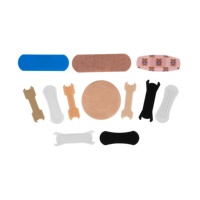 Pansement en PE 50 pièces/75 pièces/100 pièces Assortiment de pansements médicaux en plastique transparent/haute élasticité/blanc coton/tissu