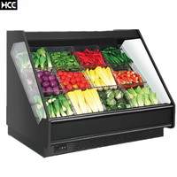 Supermarkt Koelcel Groente Open Koeler Fruit Display Koelkast 580L Capaciteit 2-8