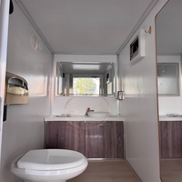 Remorque de toilette portable VIP mobile de luxe avec intérieur élégant et confortable remorque de salle de bain pour immeubles de bureaux entrepôts