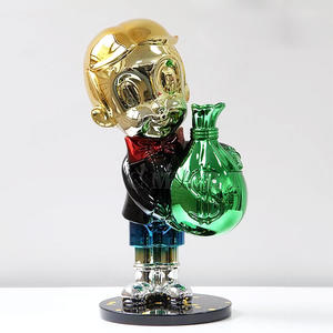 Escultura <span class=keywords><strong>de</strong></span> Resina <span class=keywords><strong>de</strong></span> <span class=keywords><strong>Monopoly</strong></span> con Figura <span class=keywords><strong>de</strong></span> Dibujos Animados, Bolsa <span class=keywords><strong>de</strong></span> Dinero, Estilo Pop Art, Cromado Dorado, Buen <span class=keywords><strong>Precio</strong></span> - Product Image 2