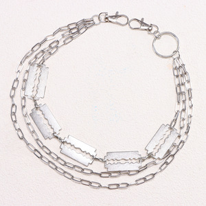 Multi Layered Metal Denim <b>Jeans</b> <b>Chain</b> With Blade Punk Style Waist <b>Chain</b> For Daily Wear Zinc Alloy Material - Product Image 2
