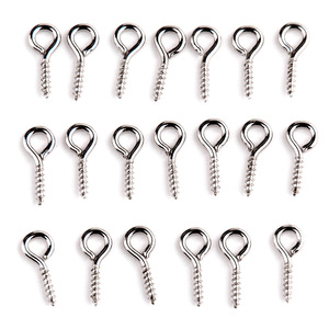 Ganchos de tornillo plateados para hacer joyas, componentes para colgantes DIY, suministros para manualidades de 10 mm de tamaño - Product Image 3