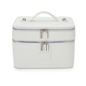 Bolsa de Maquillaje Profesional Portátil de Doble Capa, Estuche para Herramientas de Cuidado de la Piel, Caja de Almacenamiento de Pestañas de PU, Bolsa de Cosméticos con Múltiples Compartimentos - Product Image 5