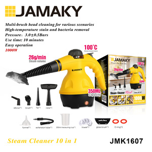 เครื่องทำความสะอาดไอน้ำ JAMAKY 10 in 1 ความจุ 350 มล. กำลังไฟ 1000 วัตต์ หัวแปรงหลากหลายแบบ สำหรับทำความสะอาดบ้าน - Product Image 1