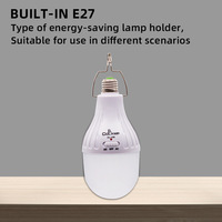 Ampoule LED SMD DC/AC E27 B22, lampe de camping extérieure rechargeable avec crochet en métal, batterie de grande capacité 150W 300LM