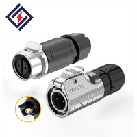Connecteur circulaire industriel étanche IP68 à 2 et 3 broches, best-seller, avec bornes à vis pour connexion de câbles d'alimentation